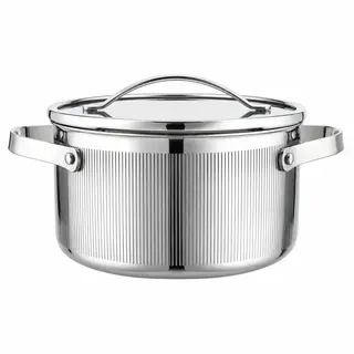 Garnek Vcasa Velora 20Cm Stal 304 Tri-Ply Indukcja Pokrywka Odcedzanie 3 L
