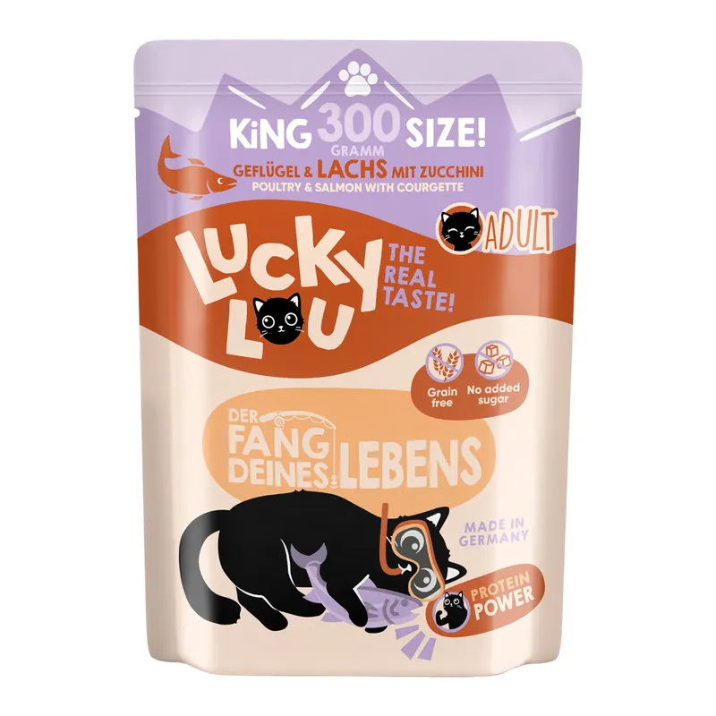 Lucky Lou Adult, 300 g - Drób i łosoś