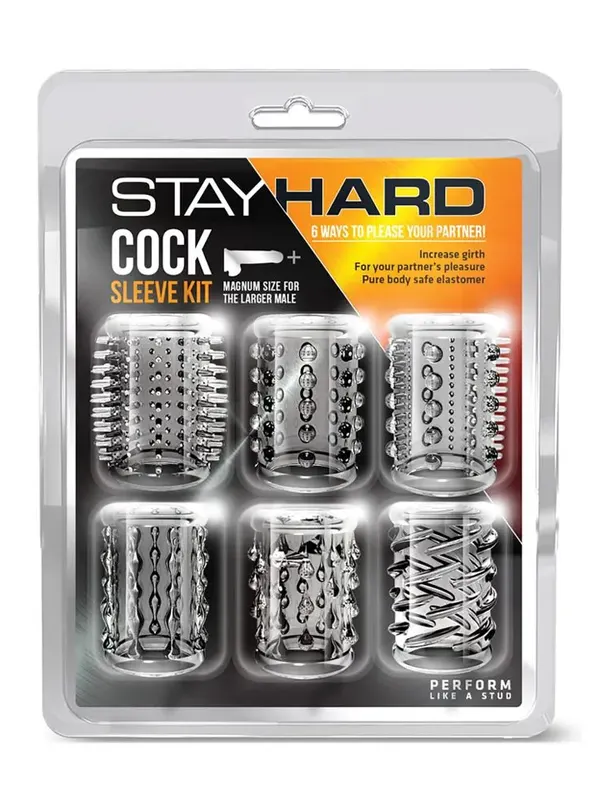 Stay Hard Cock Sleeve Kit Clear