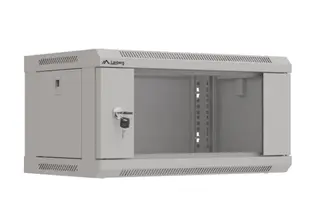 Lanberg Szafa instalacyjna rack wisząca 19" 4U 540x350 szara drzwi przeszklone (flat pack)