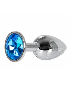 Metal Plug Silver/Blue Small
