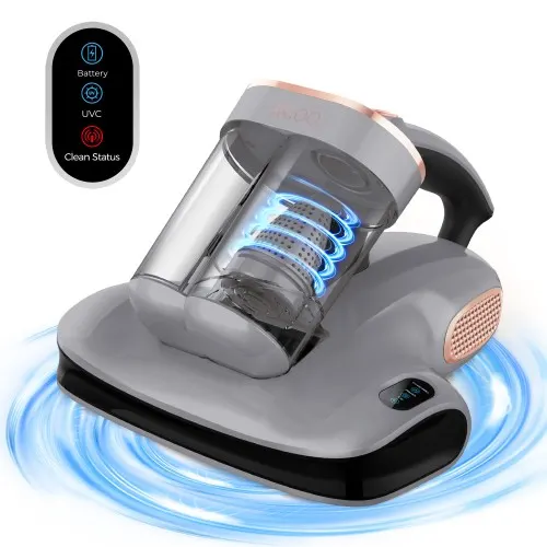 JIGOO S100 Cordless inteligentny bezprzewodowy odkurzacz do materacy z dwoma pojemnikami, 10kPa, UV na roztocza, ładowanie USB-C