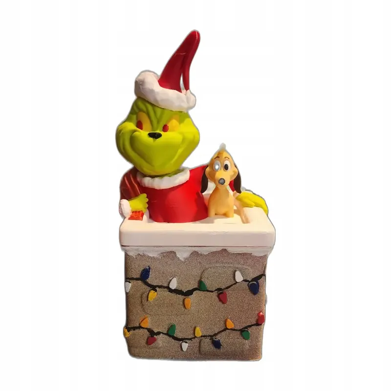 Uchwyt na szczoteczkę Grinch i pies - świąteczna dekoracja na biurko