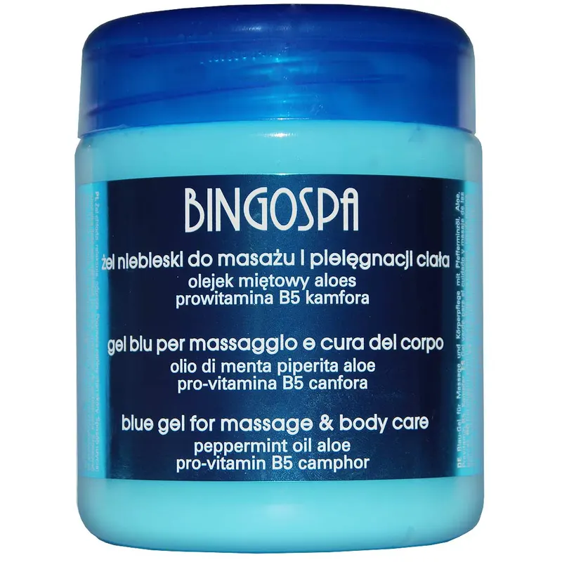 BÓL MIĘŚNI STAWÓW Żel niebieski do masażu 500 g BINGOSPA