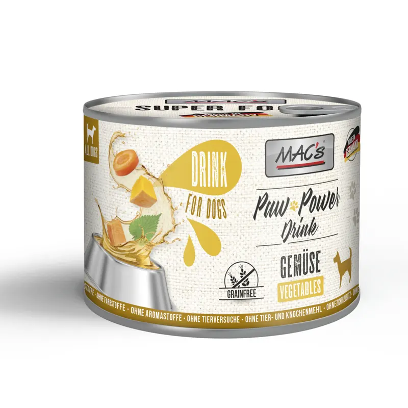 Korzystny pakiet MAC's Dog Paw Power Drink, 12 x 185 g - Warzywa