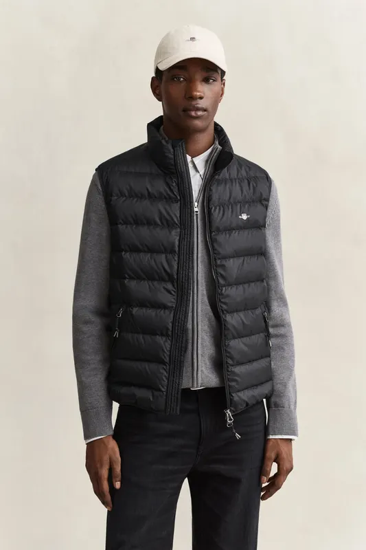 Gant Lekka Kamizelka Puchowa Męska Regular Fit Czarna