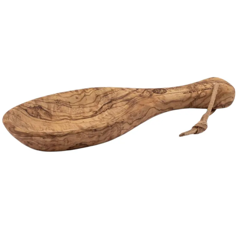 Petromax Flat Bowl 23 cm Olive Wood, łyżka