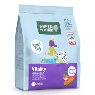 Green Petfood Vitality z owadami i kaczką - 900 g