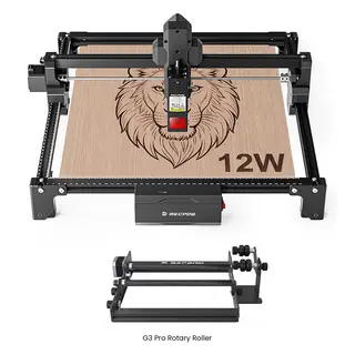 Grawerka laserowa i ploter tnący Mecpow X3S 12W G3 Pro z rolką obrotową
