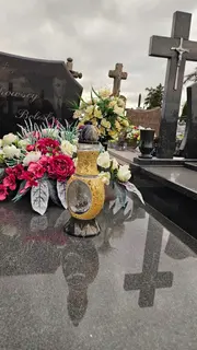 Znicz na Grób Premium Złoty Nowoczesny Lampion ZŁOTO