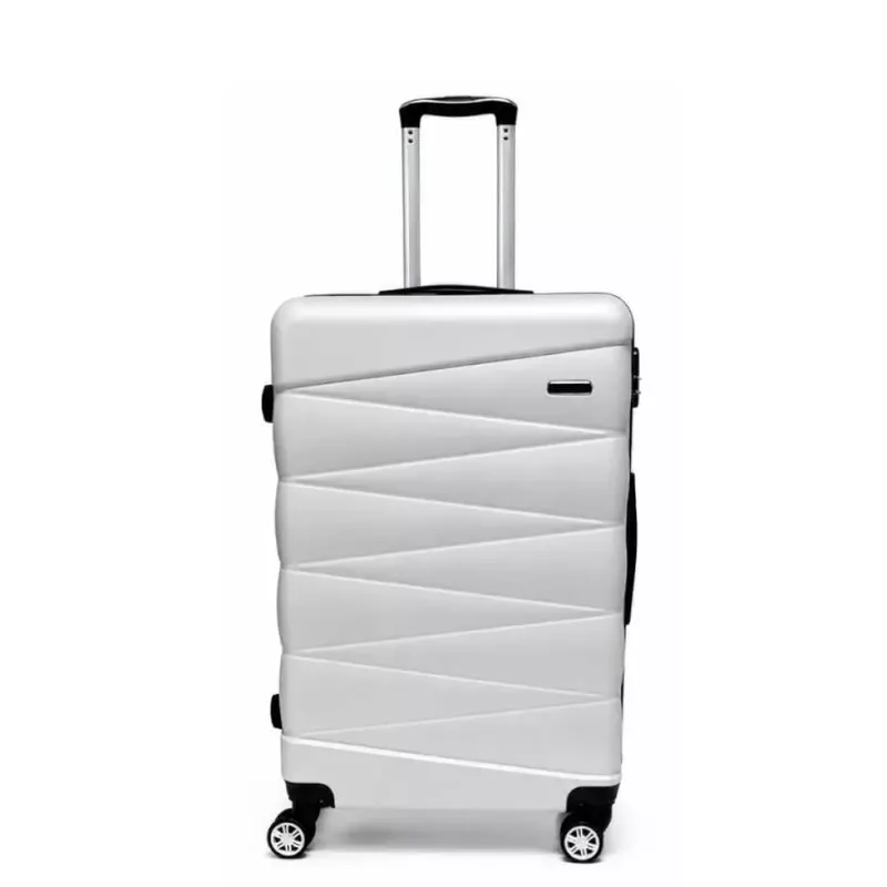 Walizka na kółkach Sapphire ST-2240 srebrna - średnia M DUO