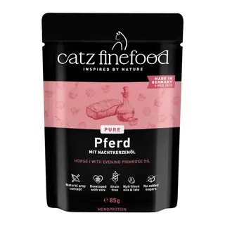 catz finefood Pure Pouch 8 x 85 g - No. 123, konina