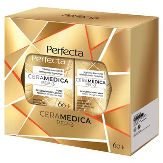 Zestaw Perfecta Ceramedica PEP-3 60+ Krem do twarzy z ceramidami 50 ml i Krem pod oczy 15 ml