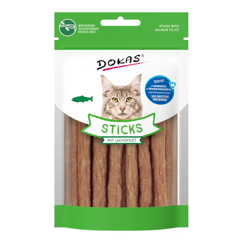 Dokas Sticks, 30 g - Z filetem z łososia