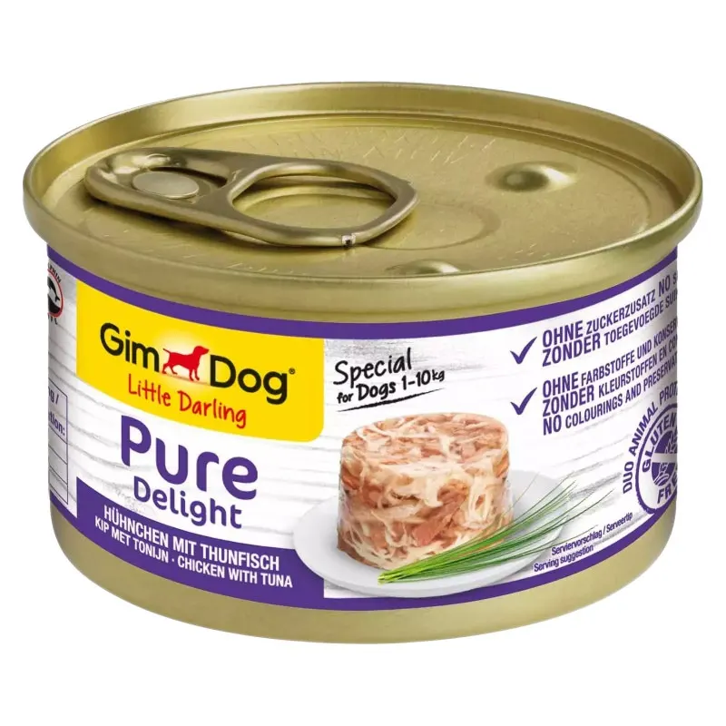 GIMDOG Little Darling Pure Delight Kurczak z tuńczykiem - mokra karma dla psa - 85g