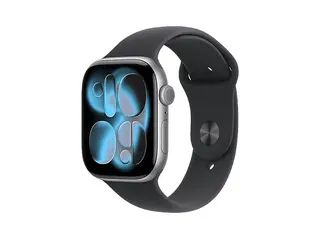 Smartwatch APPLE Watch Series 11 GPS + Cellular, koperta 42mm z aluminium w kolorze gwiezdnej szarości, pasek sportowy czarnym - rozmiar S/M MF8A4MP/A