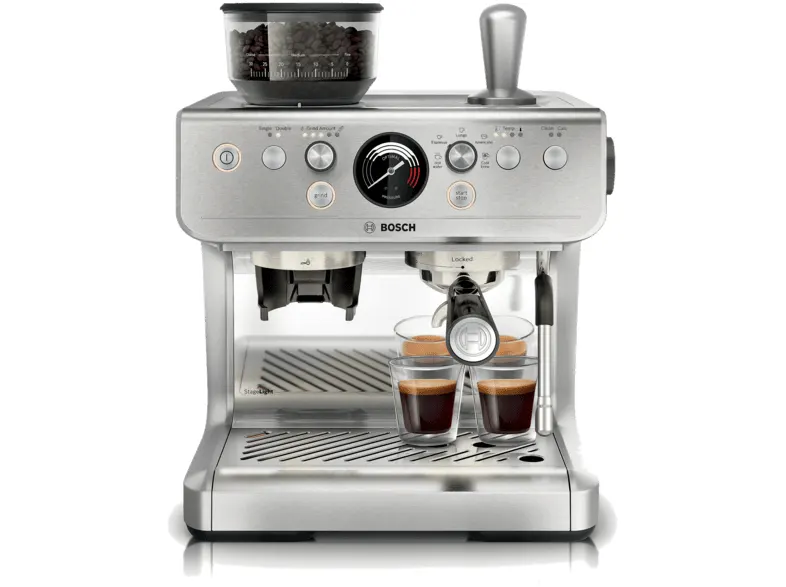 Ekspres kolbowy z młynkiem BOSCH HomeCafé PFE403B3 15 bar Srebrny
