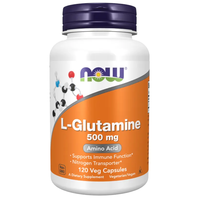 Aminokwasy Glutamina NOW L-Glutamina 500 mg 120 kaps