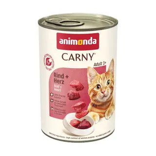 ANIMONDA Carny Adult Wołowina i serca - mokra karma dla kota - 400g