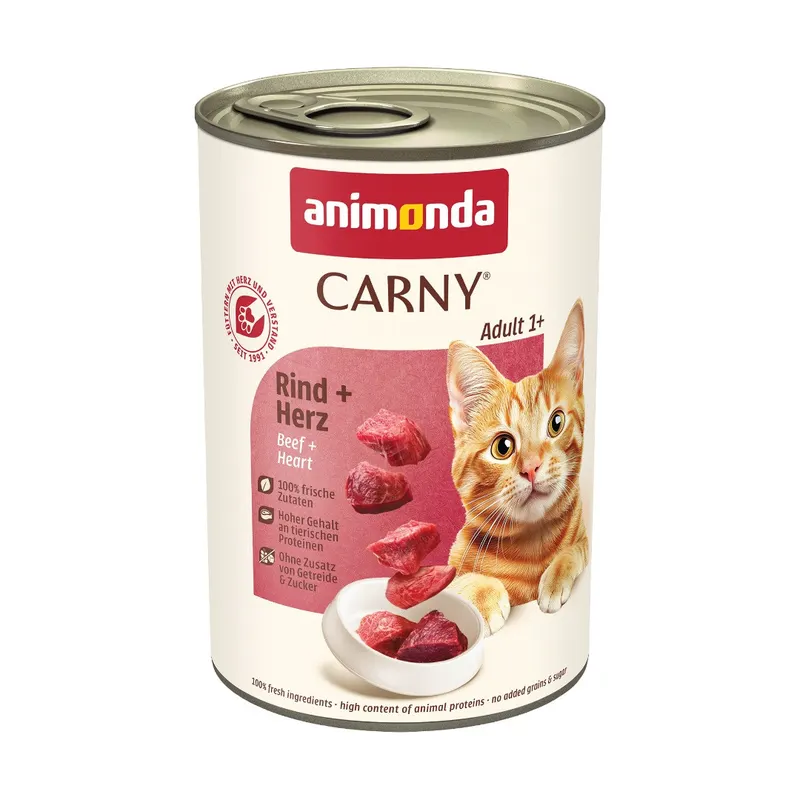 ANIMONDA Carny Adult Wołowina i serca - mokra karma dla kota - 400g