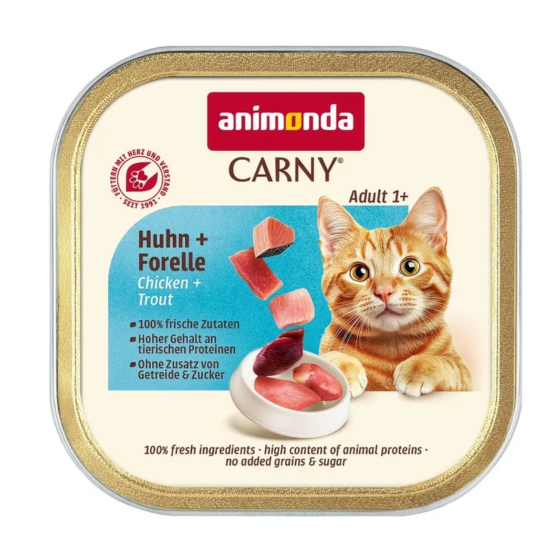 ANIMONDA Carny Adult Kurczak i pstrąg - mokra karma dla kota - 85g