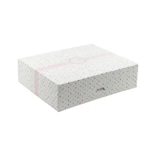 10x Pudełko na ciasto, torciki 25x21x7 cm zamykane TEKTURA LITA biały