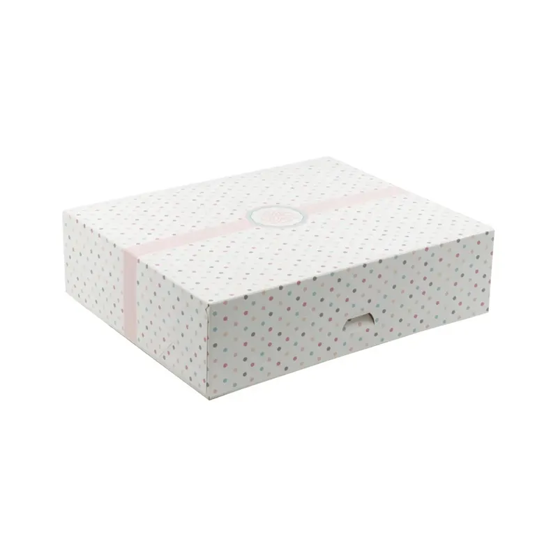 10x Pudełko na ciasto, torciki 25x21x7 cm zamykane TEKTURA LITA biały