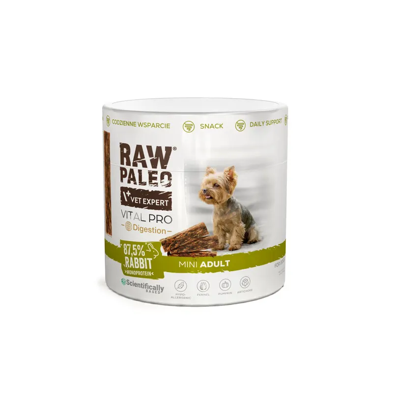 VETEXPERT Raw Paleo Vital Pro Digestion Rabbit Mini Mono - przysmak dla psa - 100g