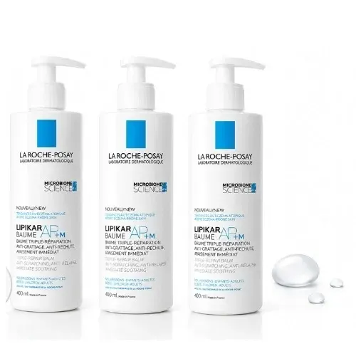 La Roche-Posay Lipikar Baume AP+M Zestaw Trzech Balsamów Do Ciała 3X400ml