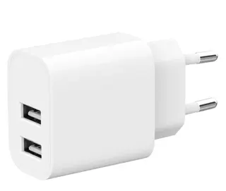Gembird Ładowarka USB-Ax2 2.4A biała