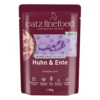 catz finefood Feines Filet, 16 x 85 g - Kurczak i kaczka