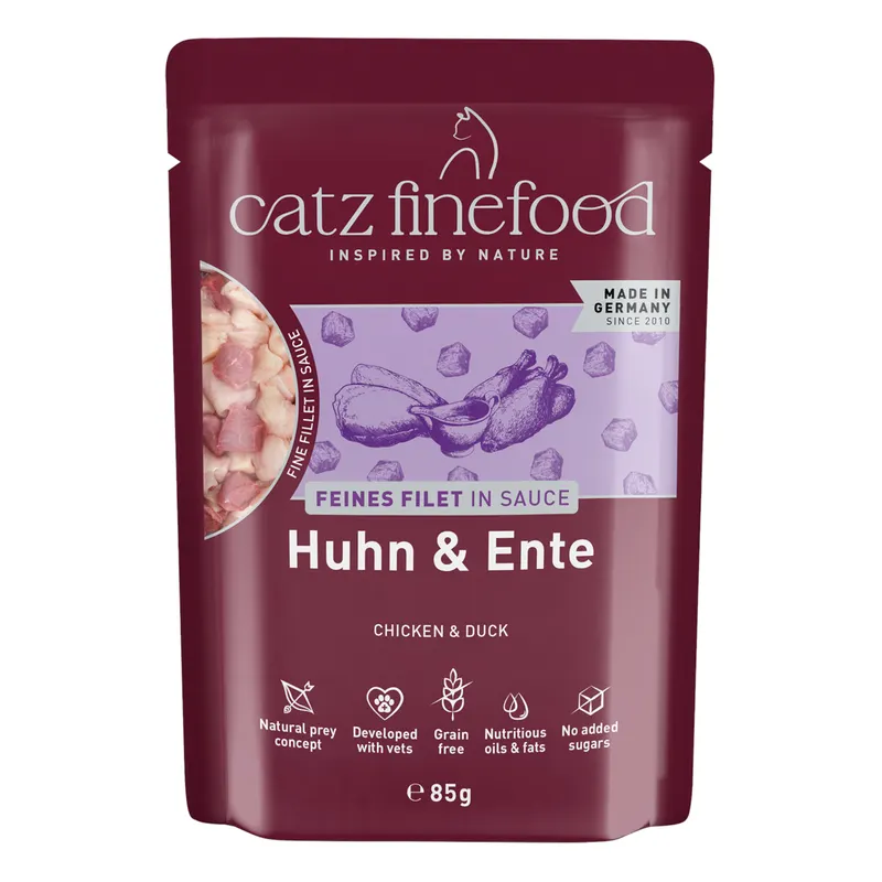 catz finefood Feines Filet, 16 x 85 g - Kurczak i kaczka