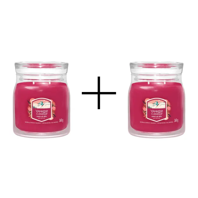Yankee Candle Świeca w Średnim Słoiku Santa on Skis 1+1