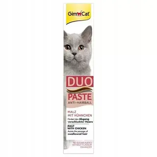 GIMCAT Duo Paste Anti-Hairball z kurczakiem – przysmak dla kota – 50g