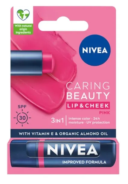 NIVEA Pomadka do Ust Caring Beauty 3w1 Pink