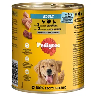 Pedigree Classic, 12 x 800 g - Drób w pasztecie