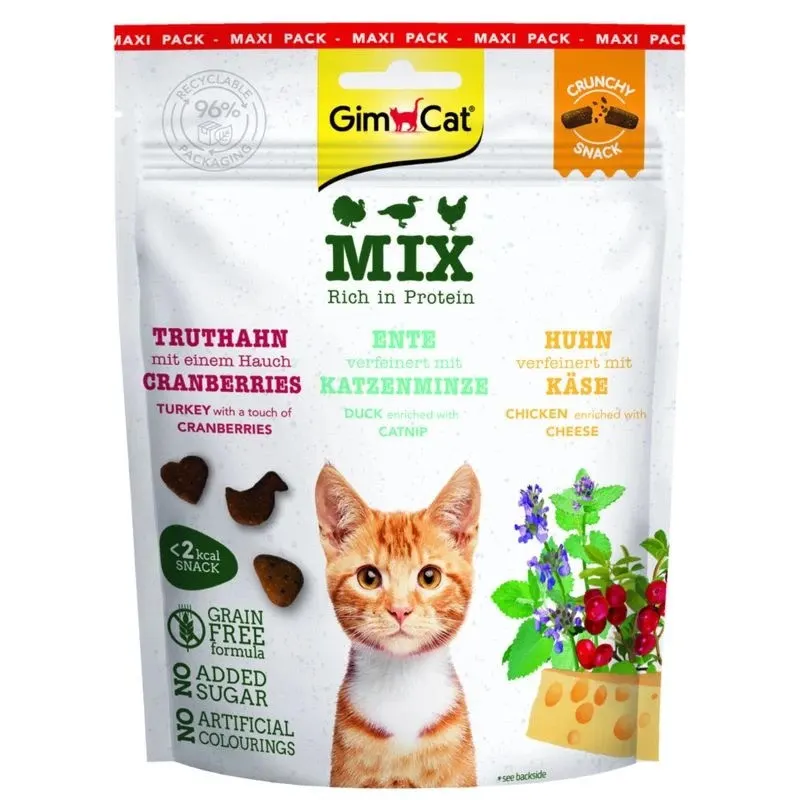 GIMCAT Crunchy Snacks Mix rich in protein – przysmak dla kota – 140g