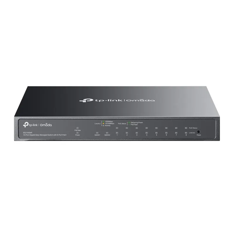 TP-LINK Przełącznik MS110GMP 10-Port Gigabi Desktop Sw 8-Port PoE+