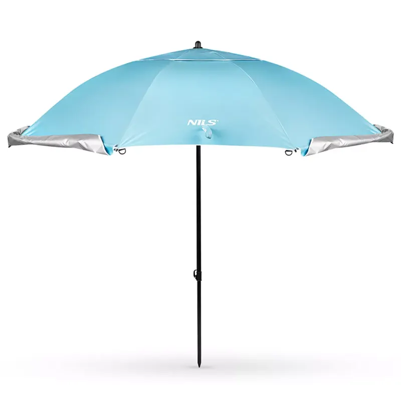 Parasol plażowy 2w1 XXL 240 cm Nils Camp NC17114 - niebieski