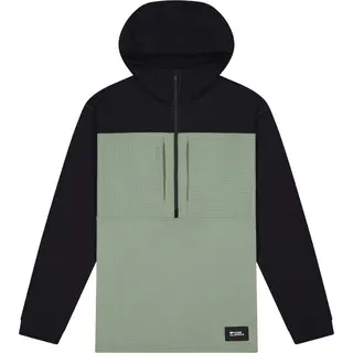 Mons Royale Offgrid Merino Fleece 1/2 Zip, bluza, męska, zielono/czarna