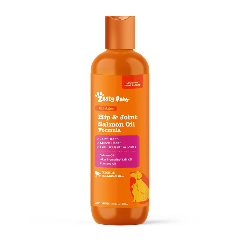 Zesty Paws Hip & Joint, olej z łososia - 250 ml