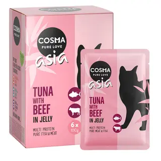 Cosma Asia w galarecie, 6 x 100 g - Tuńczyk z wołowiną