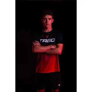 Czarno-pomarańczowy T-shirt damski lub męski TW ENDURANCE TSHIRT 131 RUNNING - Damska S