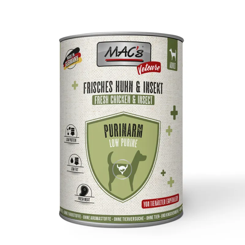 MAC's Dog Vetcare Purinarm, 6 x 400 g - Kurczak i owady