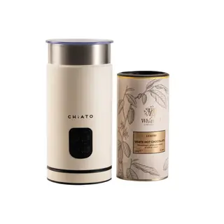 Zestaw spieniacza do mleka CHiATO milkPLAY White i gorącej czekolady Whittard of Chelsea Luxury White