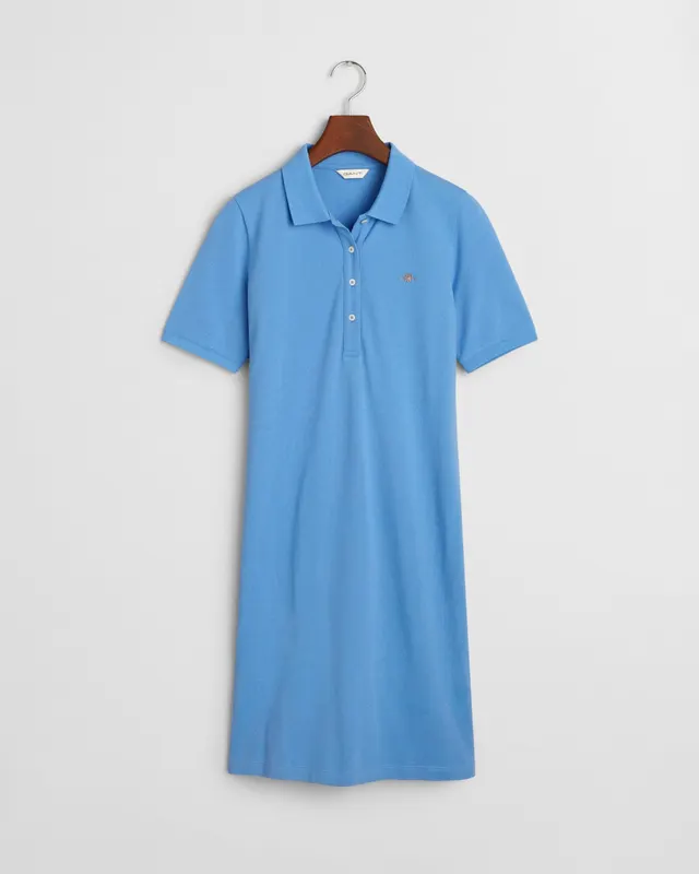 Gant Sukienka Damska Z Krótkim Rękawem İ Kołnierzykiem Polo Regular Fit