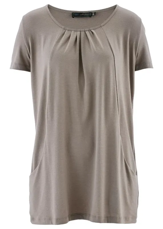 Długi shirt z wiskozą