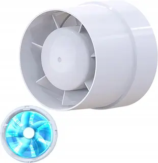 Wentylator rurowy kanałowy 100 mm 107 m/h cichy wyciąg do łazienki