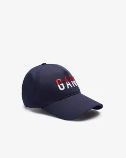 Gant Bawełniana Czapka Z Daszkiem Unisex Z Nadrukiem Granatowa