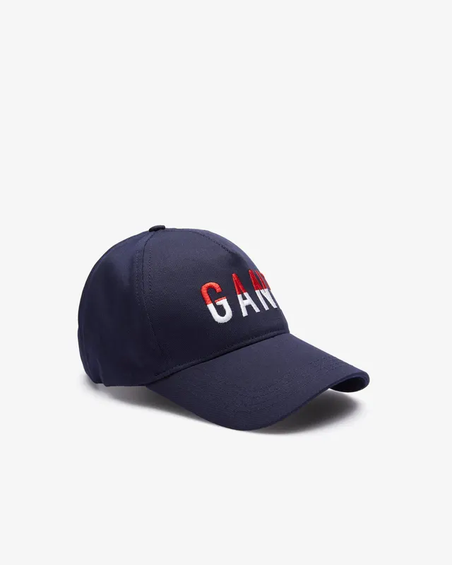 Gant Bawełniana Czapka Z Daszkiem Unisex Z Nadrukiem Granatowa